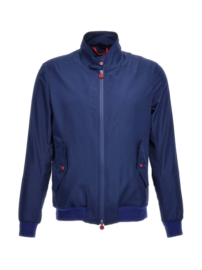 Shop Kiton Nylon Bomber Jacket Casual Jackets, Parka Blue