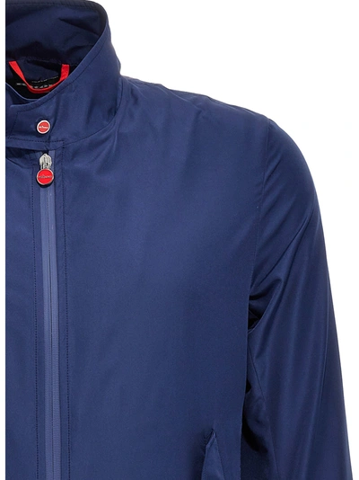 Shop Kiton Nylon Bomber Jacket Casual Jackets, Parka Blue