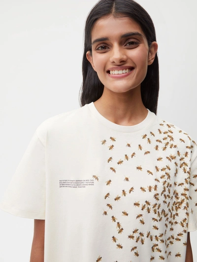 Shop Pangaia Bee The Change Cotton T-shirt In Undyed