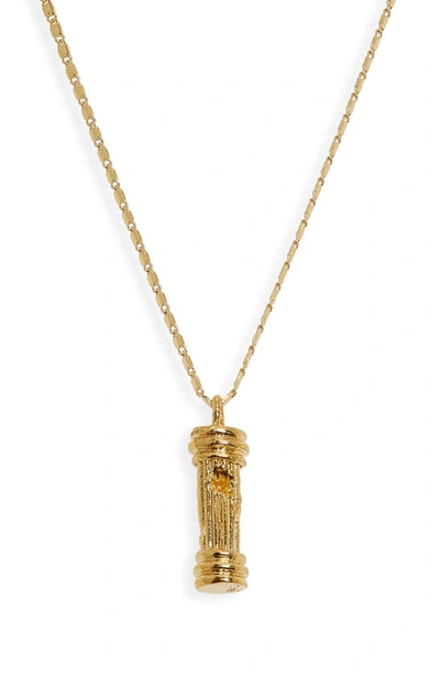 Shop Alighieri The Founding Pillar Pendant Necklace In Gold