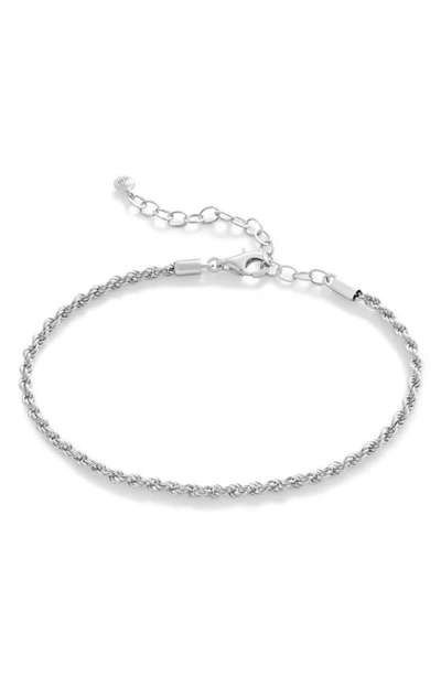 Shop Monica Vinader Rope Chain Bracelet In Sterling Silver