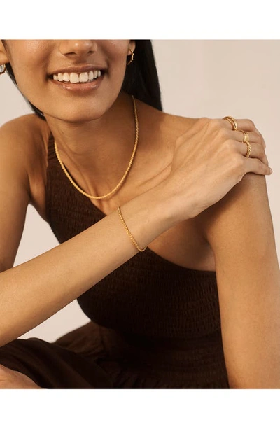 Shop Monica Vinader Rope Chain Bracelet In 18ct Gold Vermeil/ Ss