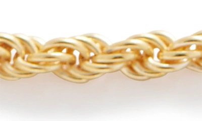 Shop Monica Vinader Rope Chain Bracelet In 18ct Gold Vermeil/ Ss