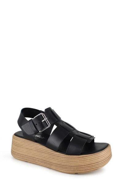 Shop Candies Kaira Platform Wedge Sandal In Black