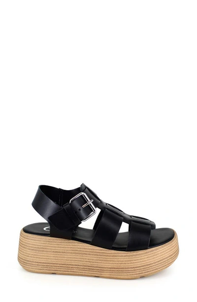 Shop Candies Candie's Kaira Platform Wedge Sandal In Black