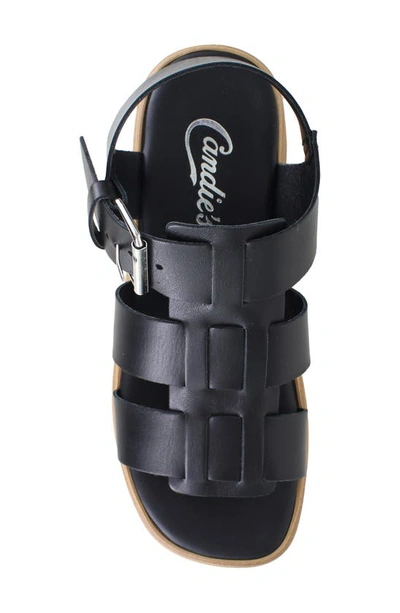 Shop Candies Candie's Kaira Platform Wedge Sandal In Black
