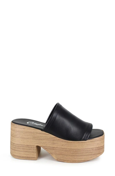 Shop Candies Ophelia Platform Slide Sandal In Black