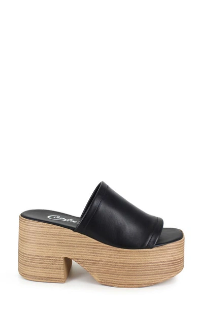 Candies Ophelia Platform Slide Sandal In Black