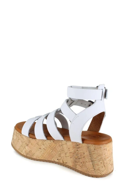 Candies Moramy Ankle Strap Platform Sandal In White