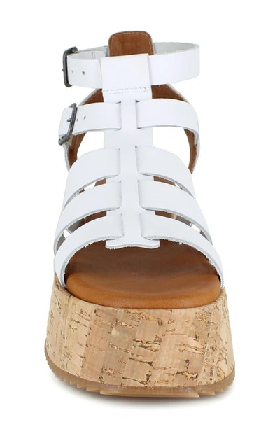 Candies Moramy Ankle Strap Platform Sandal In White