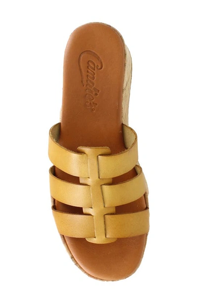 Shop Candies Candie's Kalma Platform Slide Sandal In Mustard