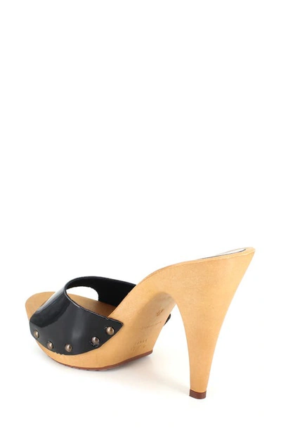 Candies Viviana Slide Sandal In Black Patent