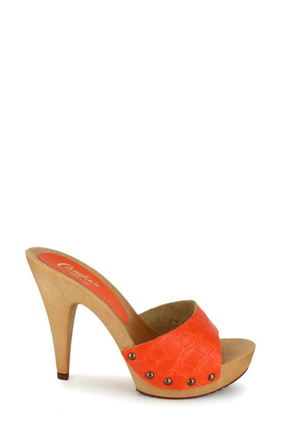Candies Viviana Slide Sandal In Burnt Orange