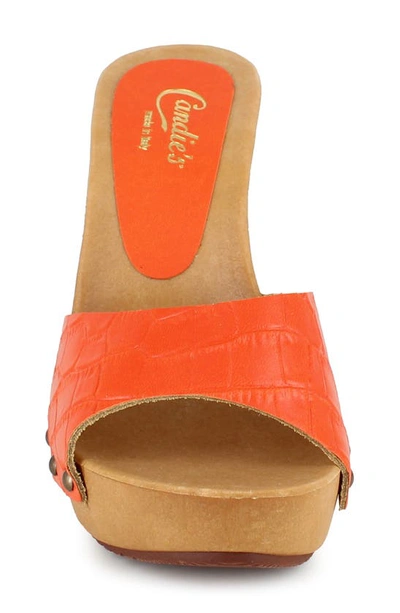 Candies Viviana Slide Sandal In Burnt Orange