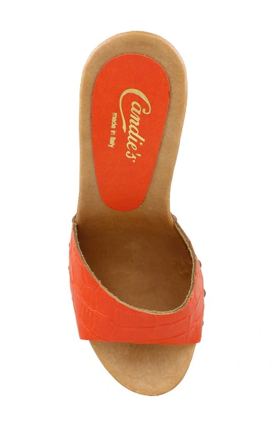 Candies Viviana Slide Sandal In Burnt Orange
