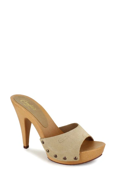Candies Antonella Slide Sandal In Natural