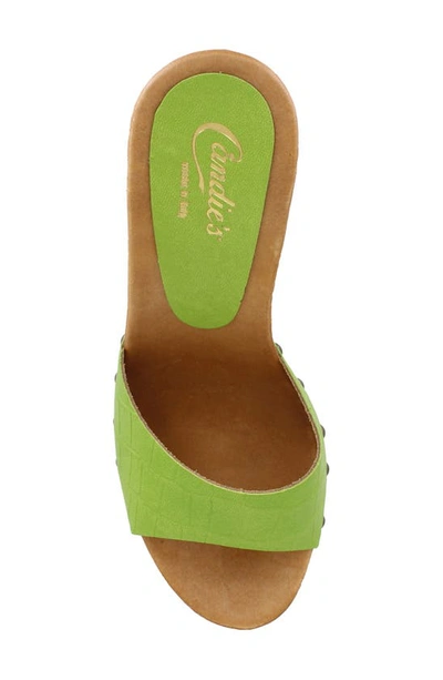 Shop Candies Viviana Slide Sandal In Lime