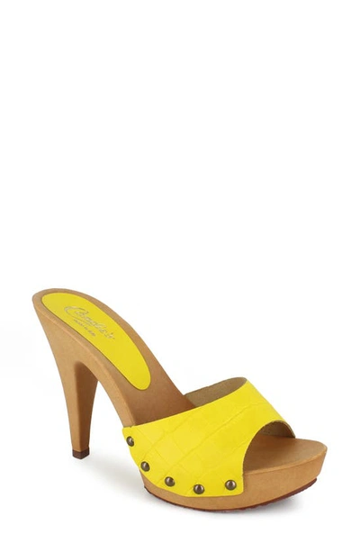 Candies Antonella Slide Sandal In Yellow