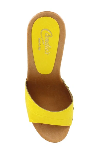 Shop Candies Viviana Slide Sandal In Yellow