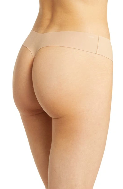 Commando Cotton Thong In Beige