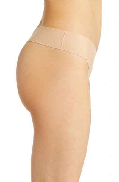 Commando Cotton Thong In Beige