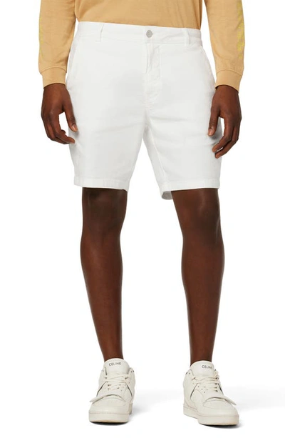 Shop Hudson Linen Blend Twill Chino Shorts In Snow