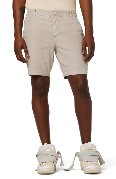 Shop Hudson Linen Blend Twill Chino Shorts In Light Steel