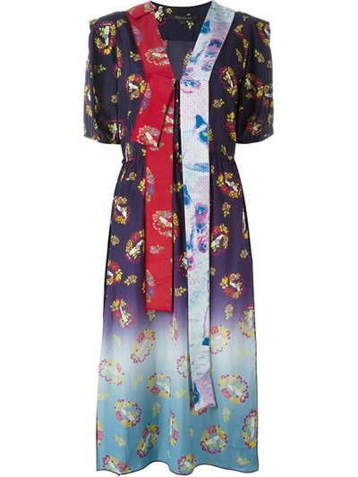 Marc Jacobs Printed Cotton Blend Dress In Multicoloured