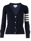 Thom Browne Milano Classic V Neck Fine Merino Wool Cardigan
