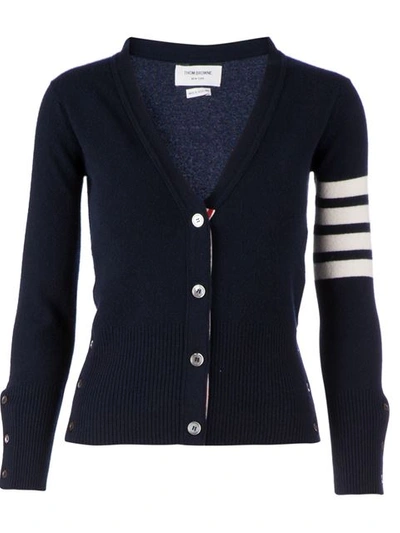 Shop Thom Browne Striped Sleeve Cardigan