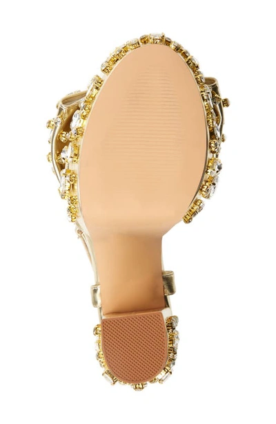 Shop Azalea Wang Maya Crystal Embellished Platform Sandal In Gold