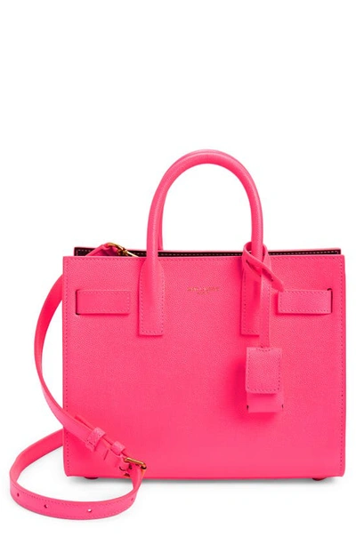 Saint Laurent Baby Sac de Jour Neon Leather Top Handle Bag