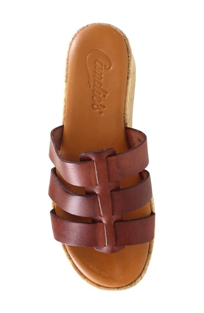 Candies Kalma Platform Slide Sandal In Tan
