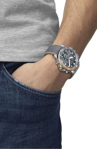 Tissot Seastar 1000 Chronograph Grey Dial Fabric Strap Men's Watch T120.417.17.081.01 In Cool Grey