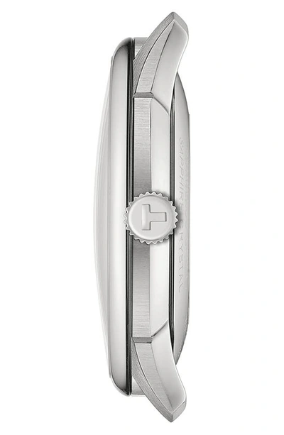 Tissot Men's Swiss Automatic Chemin Des Tourelles Powermatic 80 Stainless Steel Bracelet Watch 42mm In Steel/ Green