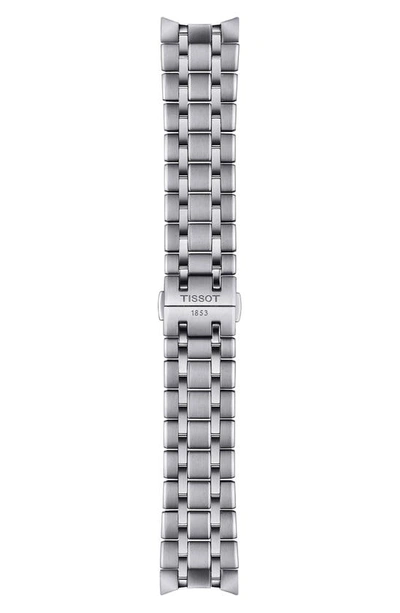 Tissot Men's Swiss Automatic Chemin Des Tourelles Powermatic 80 Stainless Steel Bracelet Watch 42mm In Steel/ Green
