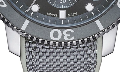 Tissot Seastar 1000 Chronograph Grey Dial Fabric Strap Men's Watch T120.417.17.081.01 In Cool Grey