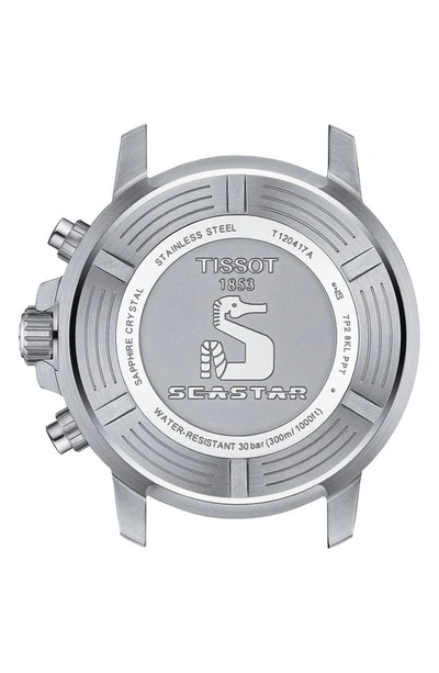 Tissot Seastar 1000 Chronograph Black Dial Textile Strap Men's Watch T120.417.17.051.03 In Black
