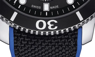 Tissot Seastar 1000 Chronograph Black Dial Textile Strap Men's Watch T120.417.17.051.03 In Black