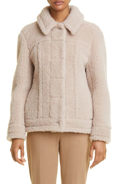 Shop Max Mara Teddino Alpaca & Wool Blend Jacket In Beige