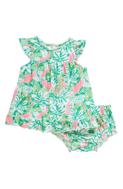 Shop Lilly Pulitzer Cecily Floral Dress & Bloomers In Botanical Green Just Wing It