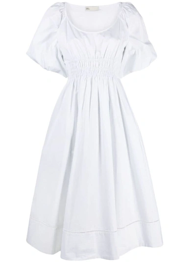 Shop Tory Burch Cotton Midi Dress In White