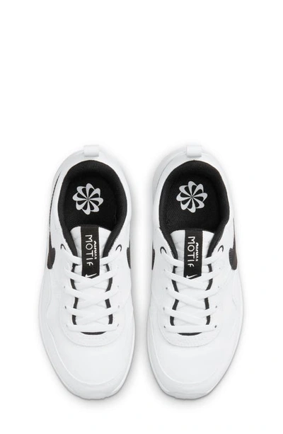 Shop Nike Kids' Air Max Motif Sneaker In White/ Black/ White