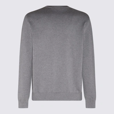 Shop Versace Grey Cotton Logo Baroque Sweatshirt