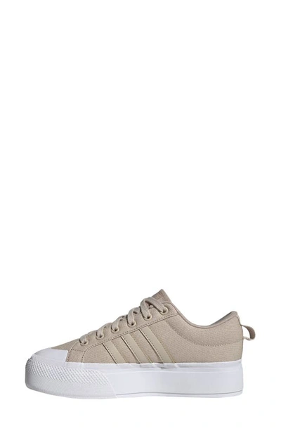 Shop Adidas Originals Bravado 2.0 Platform Skate Sneaker In Wonder Beige/ Beige/ White