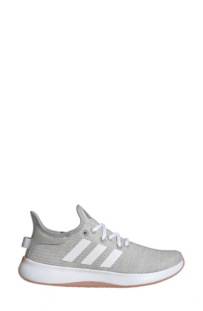 Adidas Originals Cloadfoam Pure Running Shoe In Grey/ White/ Silver Metallic