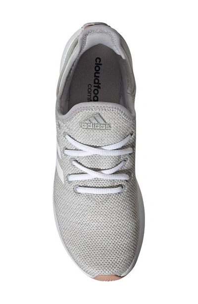 Adidas Originals Cloadfoam Pure Running Shoe In Grey/ White/ Silver Metallic