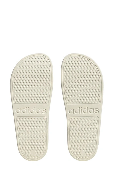 Adidas Originals Adilette Aqua Sportswear Slide Sandal In Off White/off White/off White