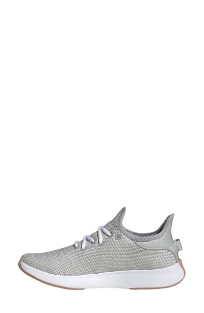 Adidas Originals Cloadfoam Pure Running Shoe In Grey/ White/ Silver Metallic