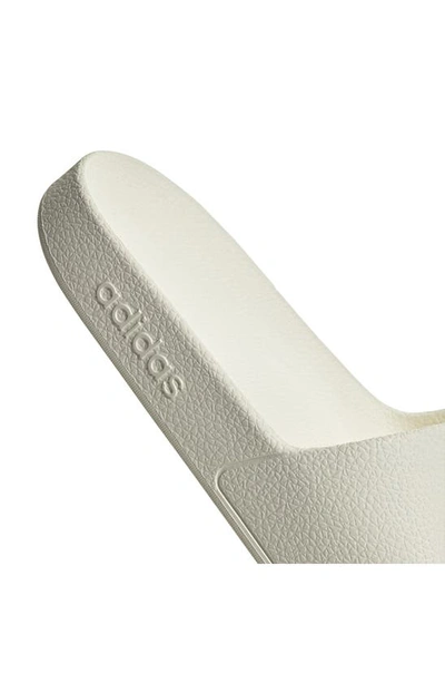 Adidas Originals Adilette Aqua Sportswear Slide Sandal In Off White/off White/off White